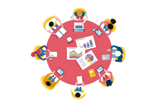 Team collaborating in an office environment, highlighting talent strategy, hiring and retention.