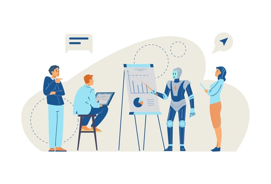 Robot teaching people